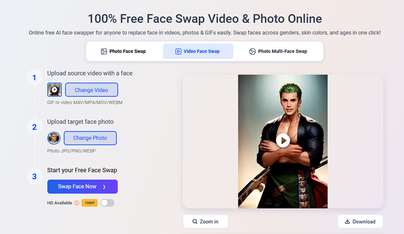 Download the Zoro Face Swap Video