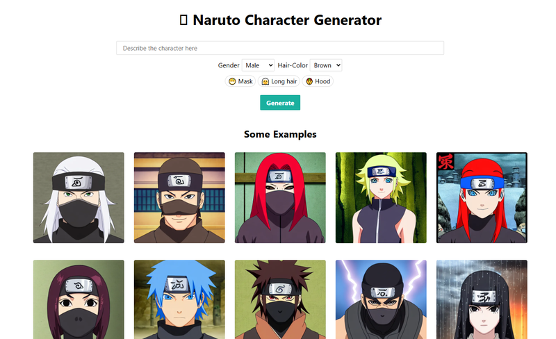ImageAI Naruto Character Generator