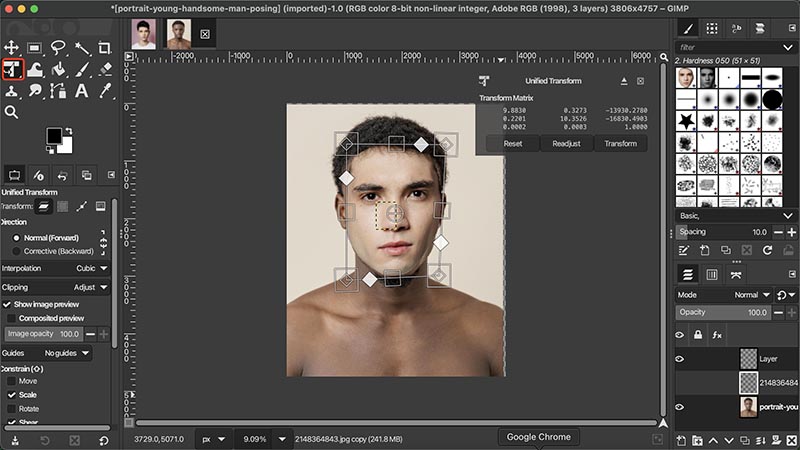 GIMP Face Swap Scale
