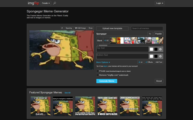 Spongegar Face Swap Meme Template