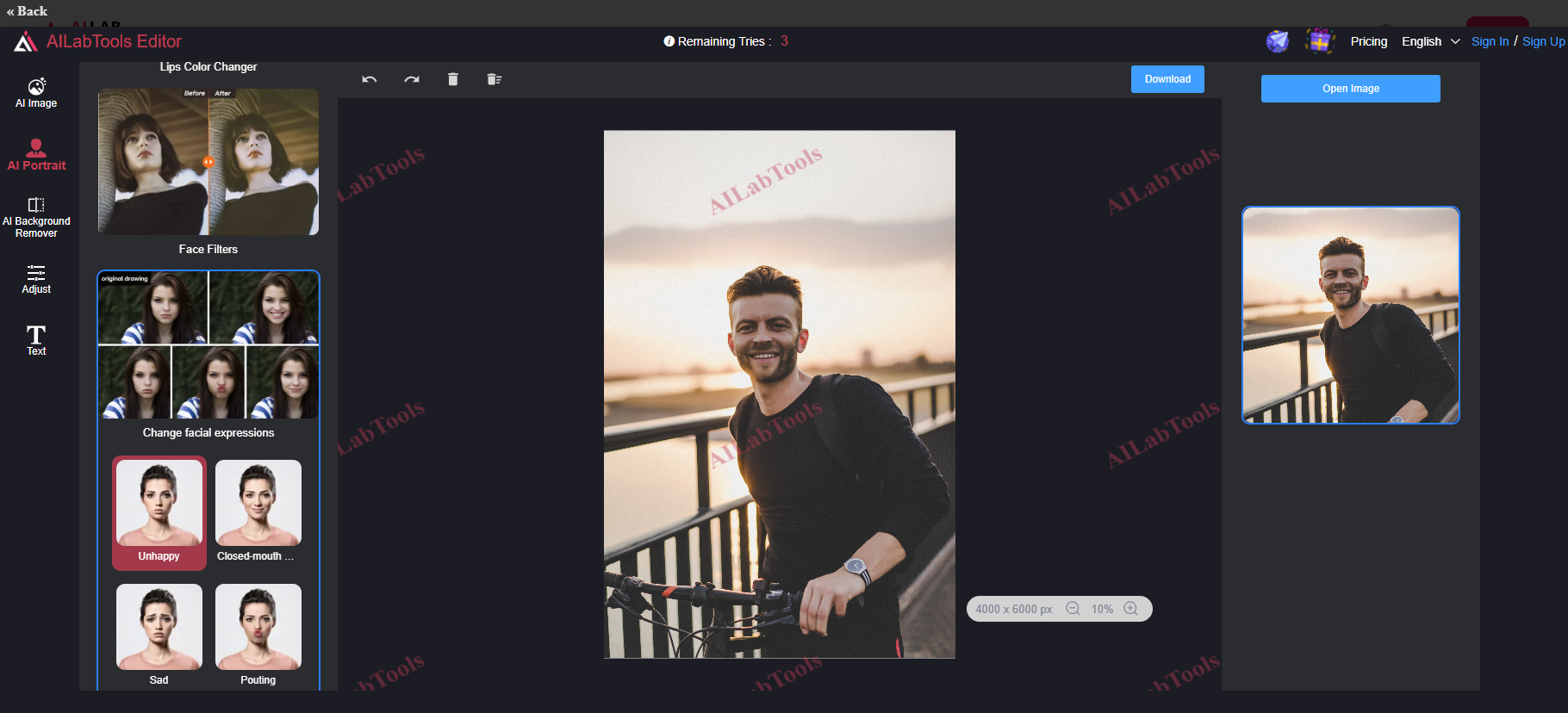 Angry Face Filter - AILab Tools