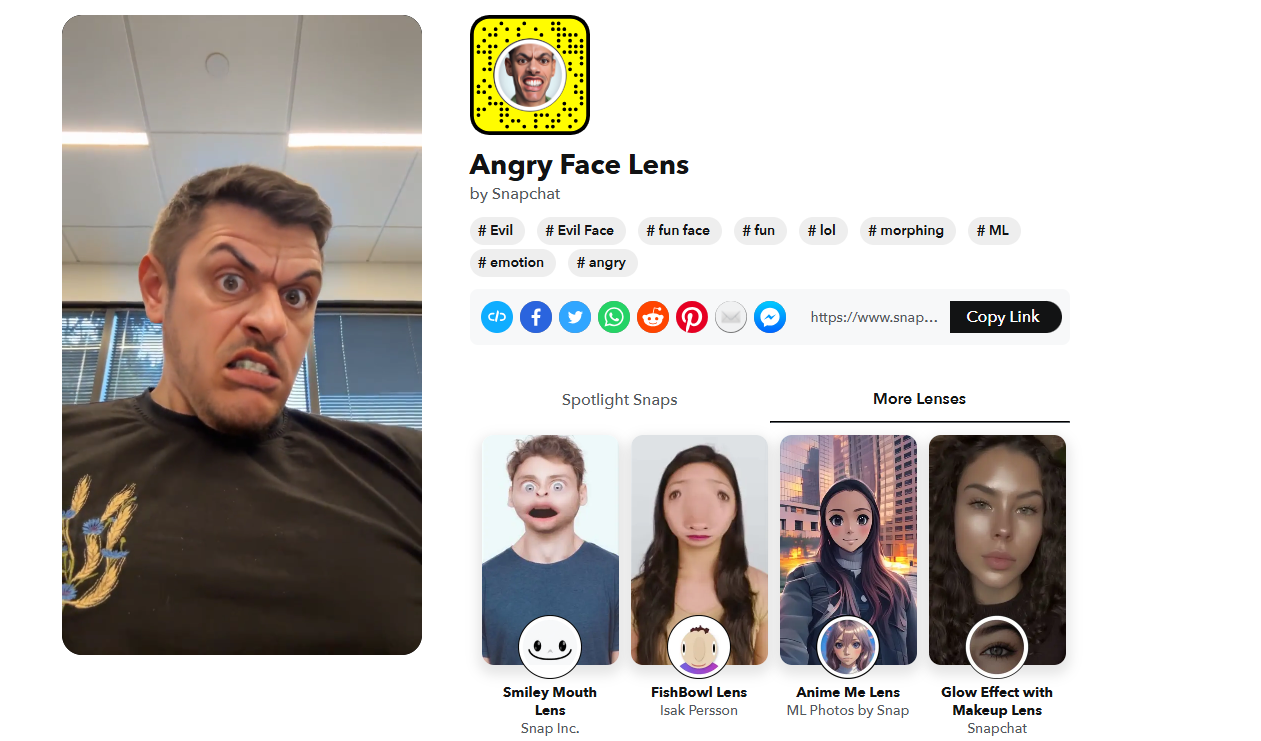 Angry Face Filter - Snapchat