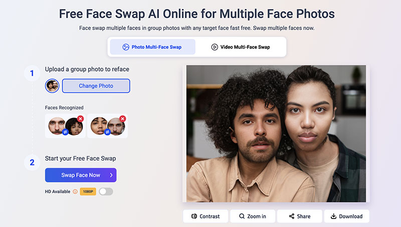 Couple Face Swap Vidwud AI