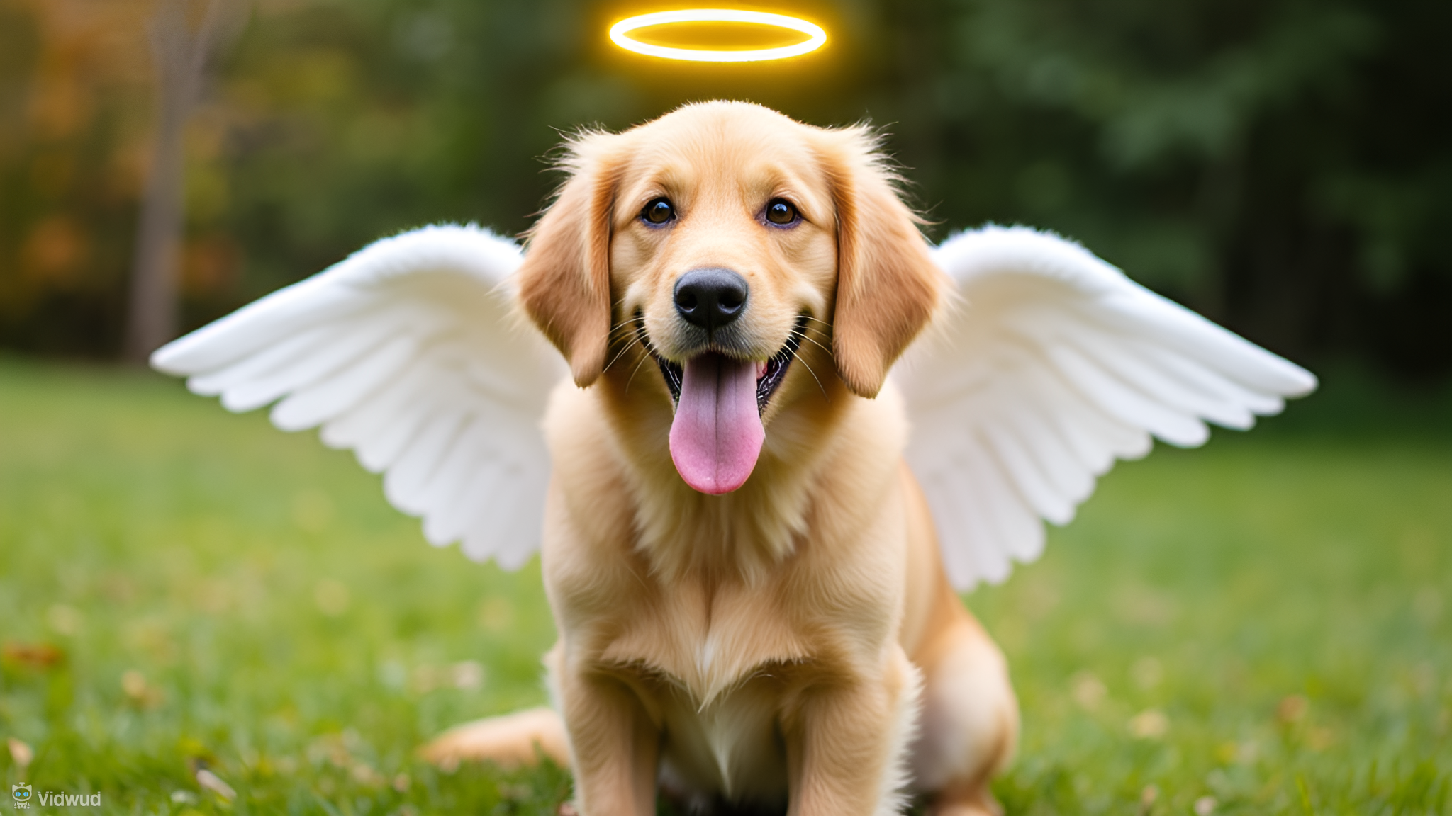 Dog with Angel Wings AI Free Example 2