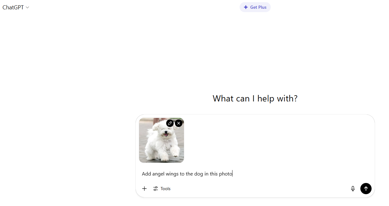 How to Add Dog with Angel Wings AI - Use ChatGPT 1