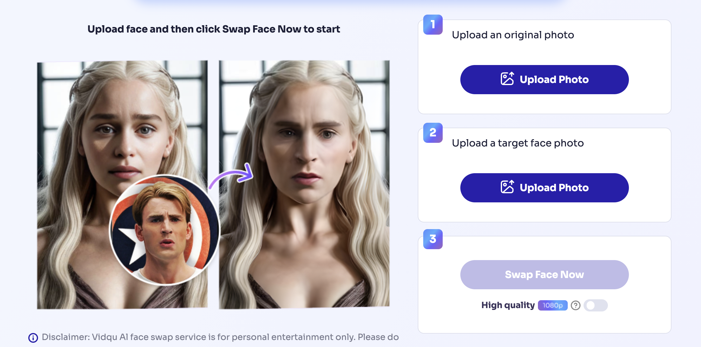 Vidqu's tool to Put Your Face on a Dancing Body