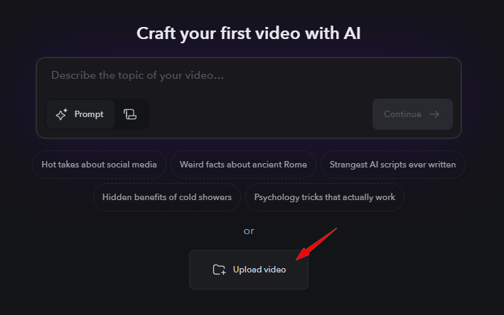 Captions AI Eye Contact Upload