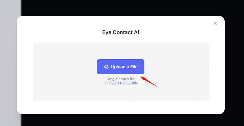 Veed.io Eye Contact AI Upload
