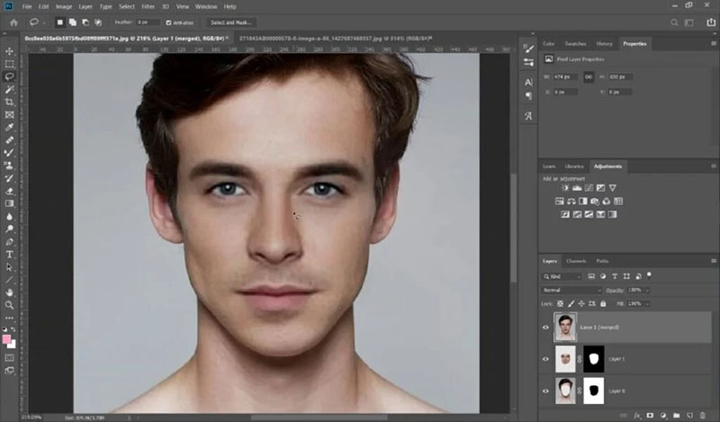 Face Swap in Lightroom PS Blend Layer