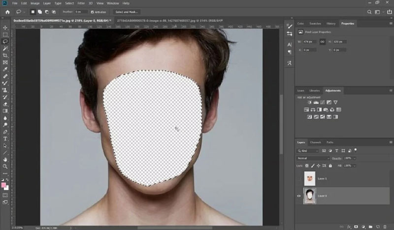 Face Swap in Lightroom PS Delete Face