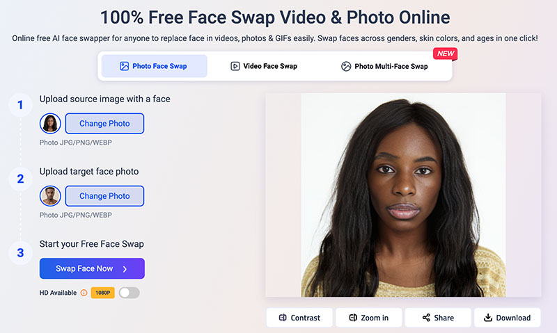 Face Swap in Lightroom Vidwud