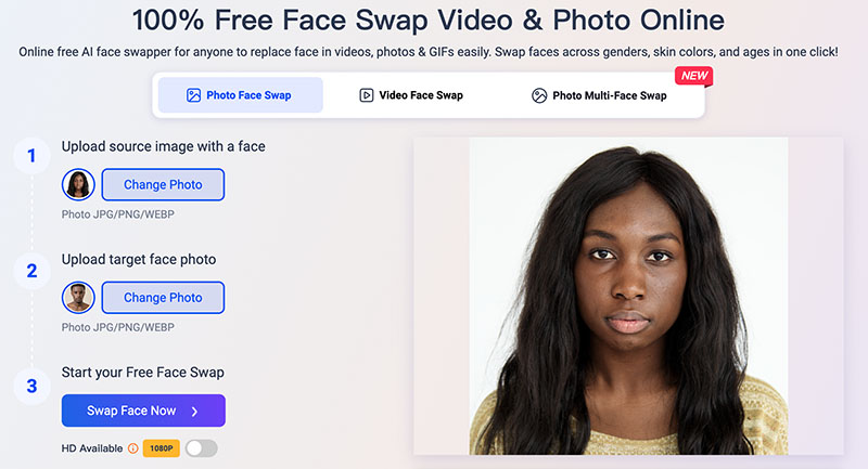 Face Swap in Lightroom Vidwud Upload