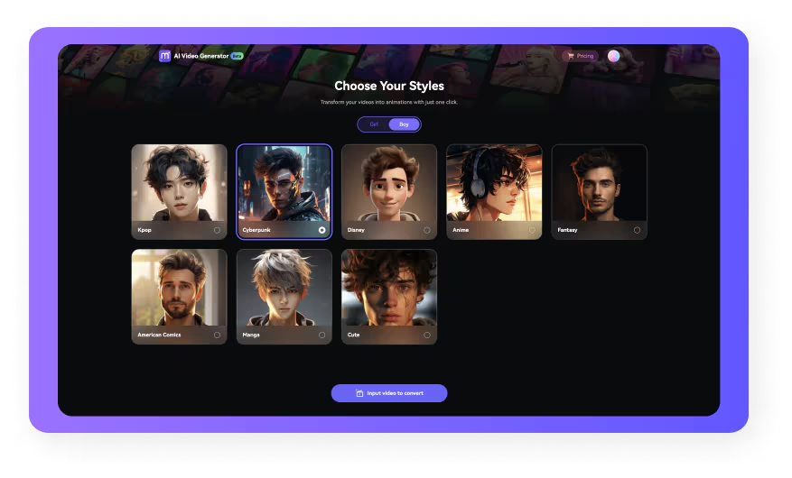 Media.io Video Cartoonizer