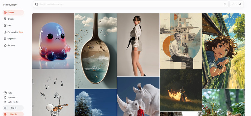 Midjourney Homepage Explore Image
