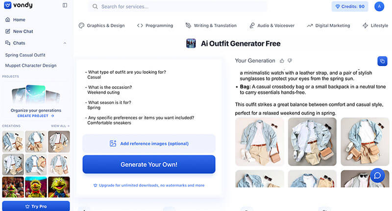 AI Outfit Generator Vondy Create Outfit