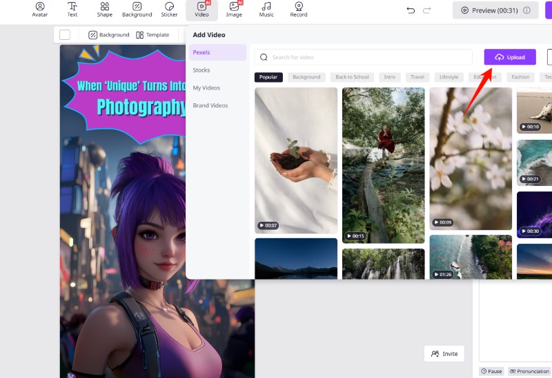 Create Subway Surfers Video - Upload