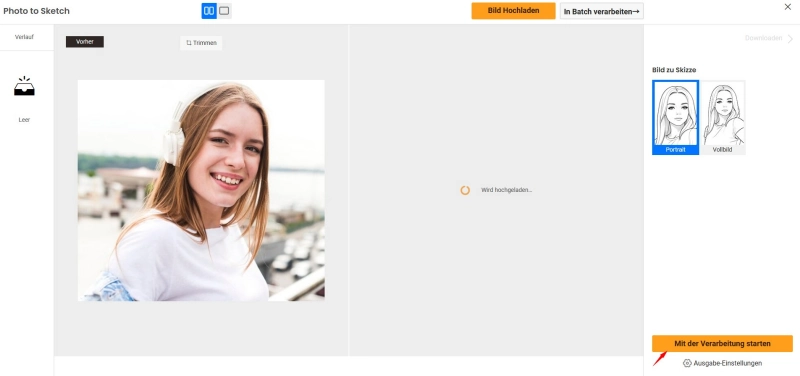Bilder in Line Art umwandeln App VanceAI