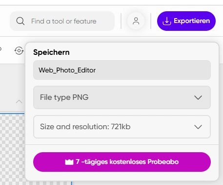 Bilder in Line Art umwandeln mit Picsart exportieren