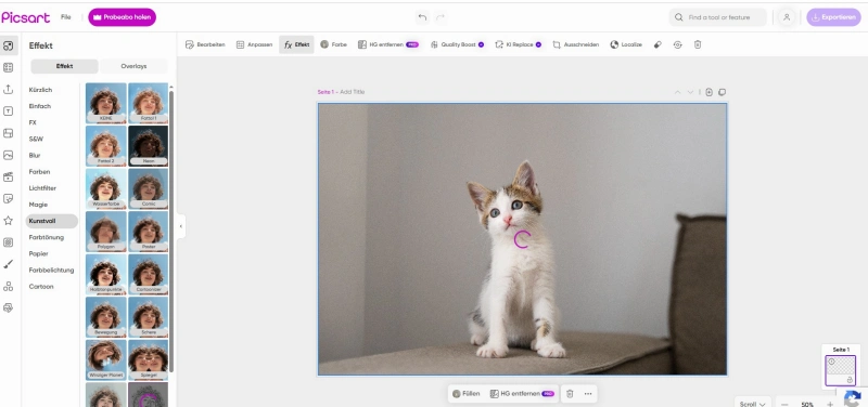 Bilder in Line Art umwandeln mit Picsart kostenlos online