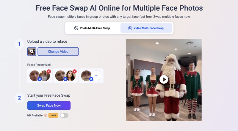How to Swap Multiple Faces for Dancing Elf Face Swap
