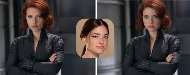 Black Widow Poster Face Swap