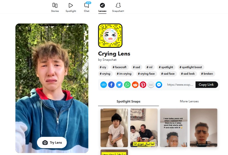 Sad Face Filter Snapchat