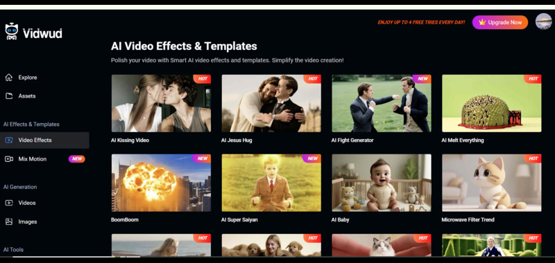 Vidwud AI Explosion GIF Effect Online Free
