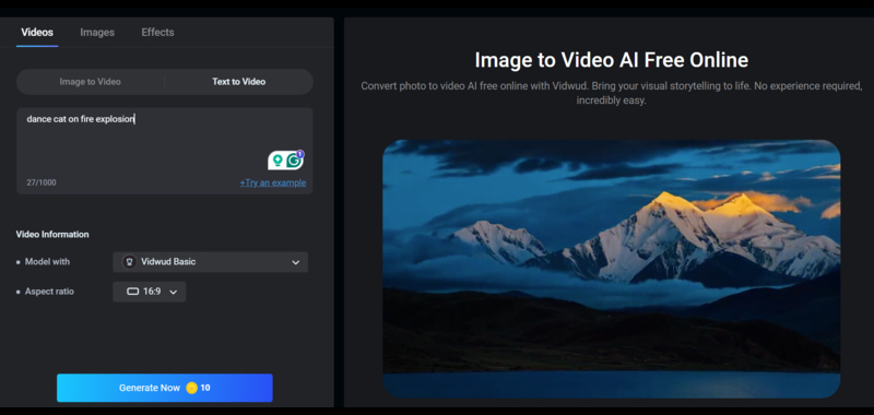 Vidwud AI Explosion GIF Generator Free
