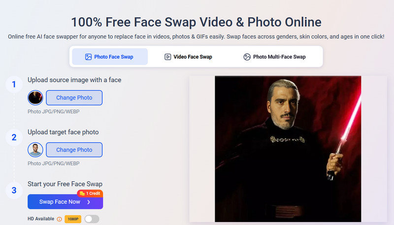 Vidwud AI Swap Star Wars
