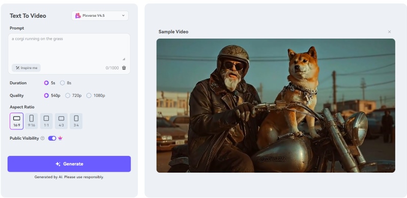 Virbo AI Microwave Filter Video Generator