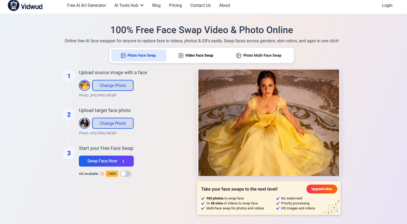 Belle Face Swap with Vidwud