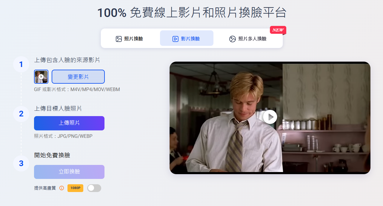 Vidwud影片逼真換臉1