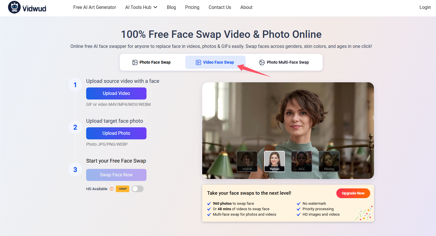 Vidwud Video Face Swap