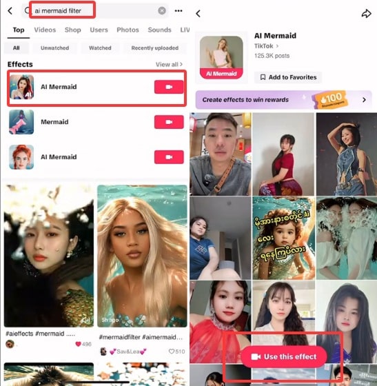 How to Use AI Mermaid Filter in TikTok