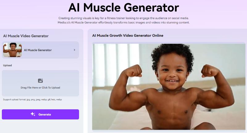Media.io AI Muscle Generator