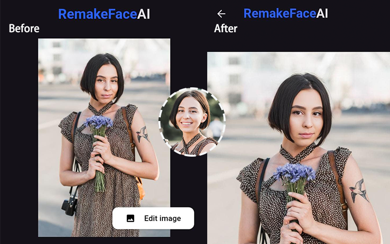 RemakeFace AI’s Face Swap Tool