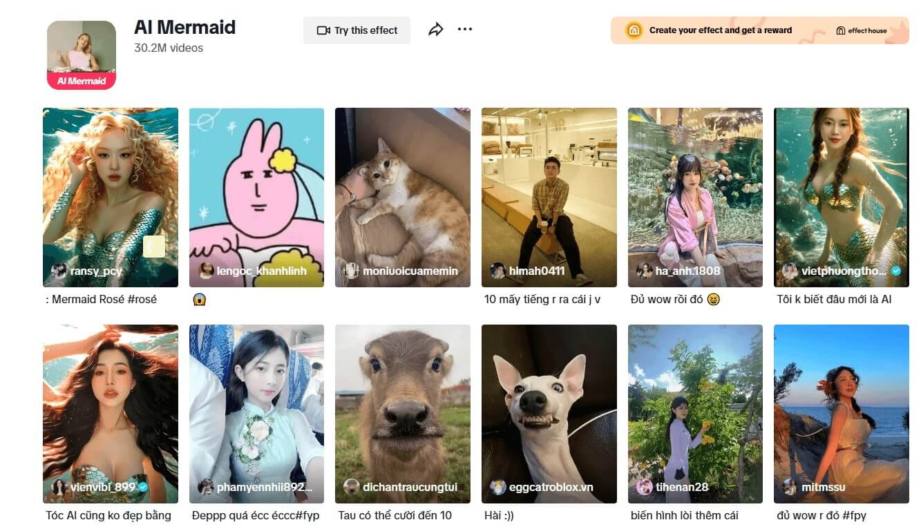 TikTok AI Mermaid Filters