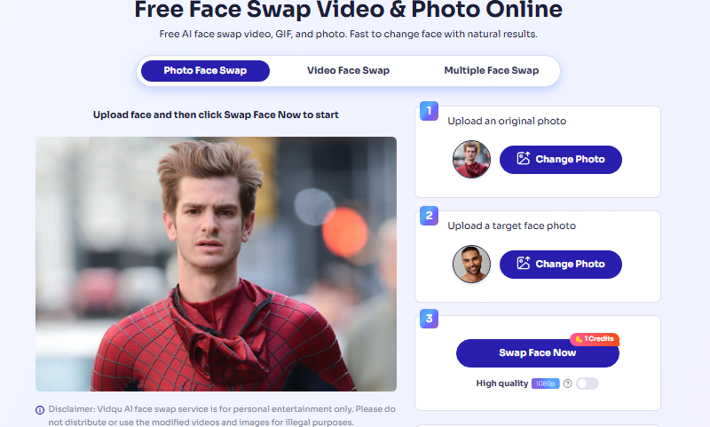 Vidqu Put My Face on Spiderman