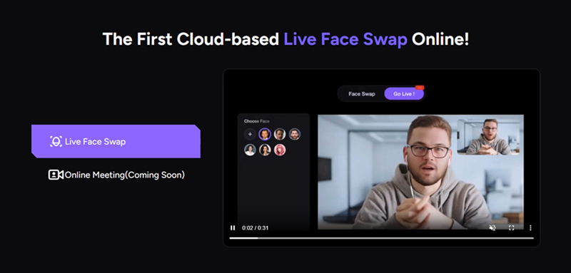 Akool Live Face Swap Interface