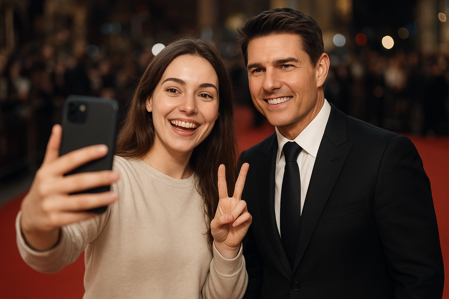Red Crapet Selfie Template