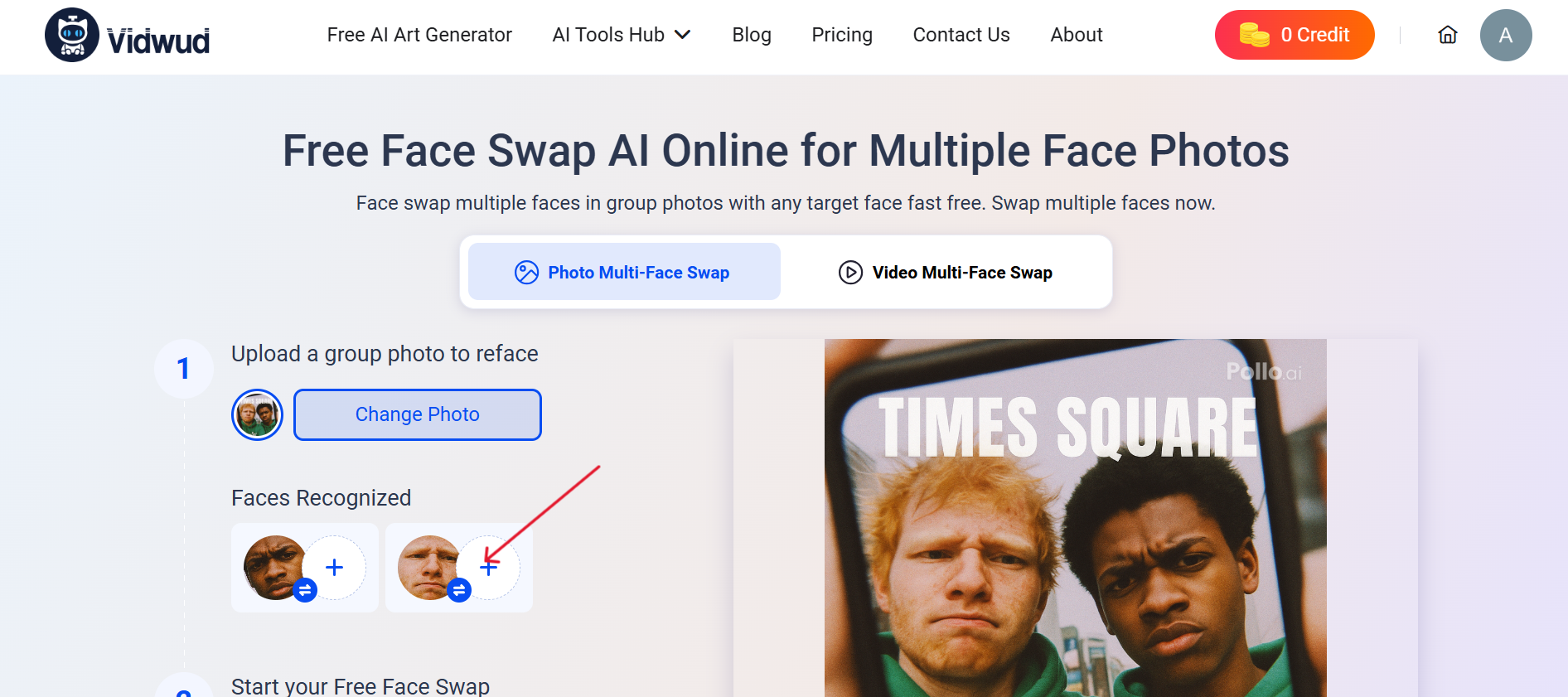 Upload the Image of Celebrity to Swap in Photo