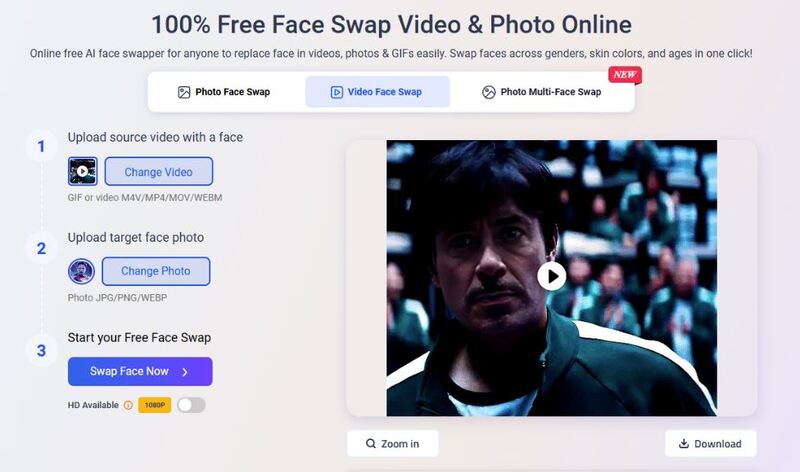 How to Use Vidwud Free Face Swap - Step 3