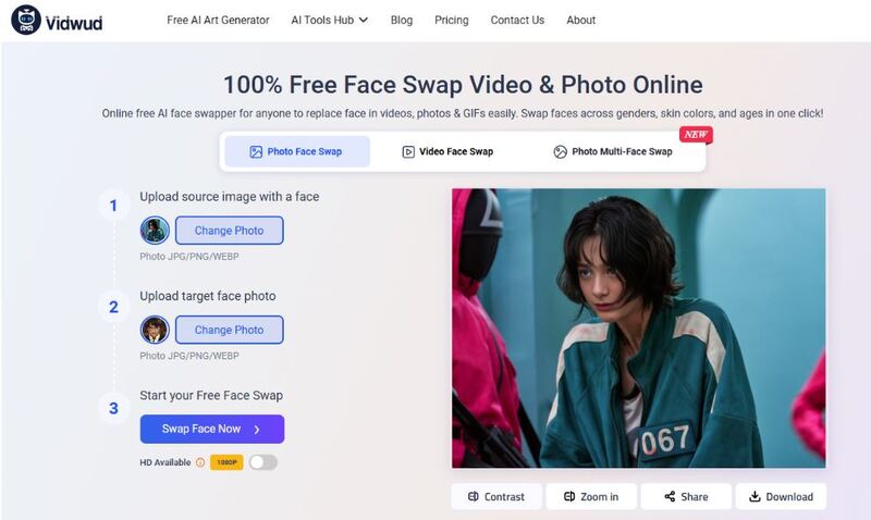 Squid Game Character Generator Swap Face Guide - Step 2