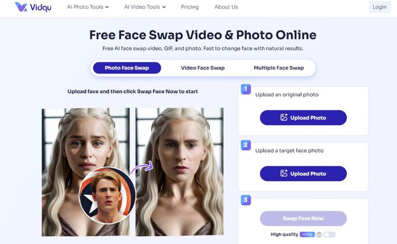 Vidqu AI – Squid Game Face Swap