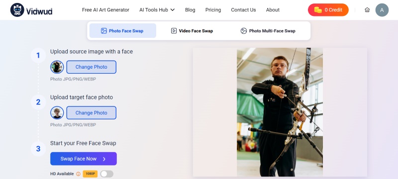 Preview and Download the Swapped Image