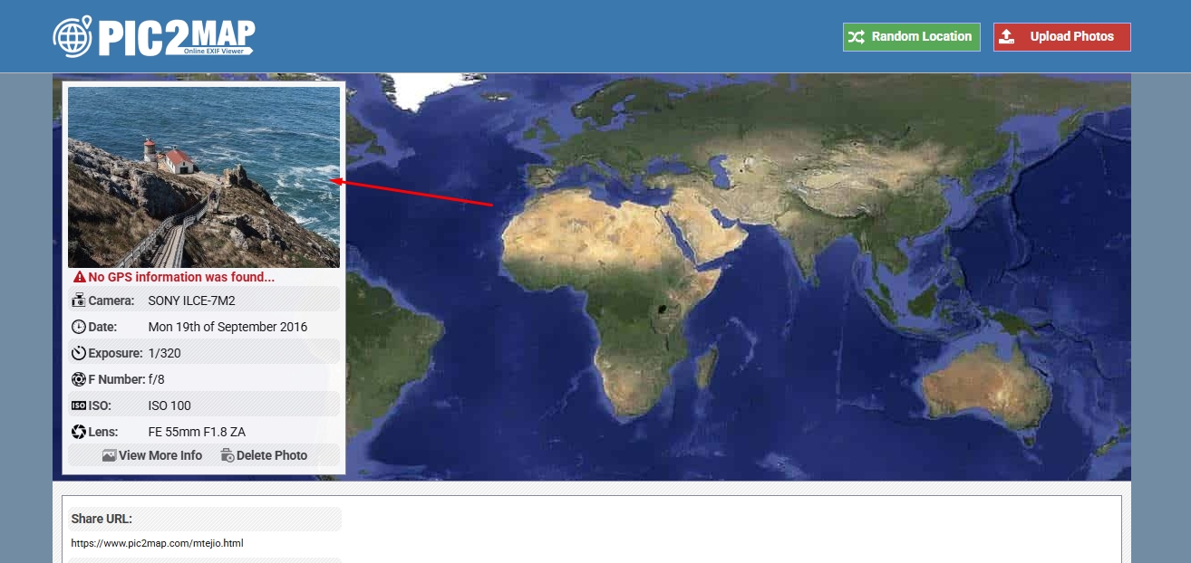 使用Pic2Map找出照片位置步驟三