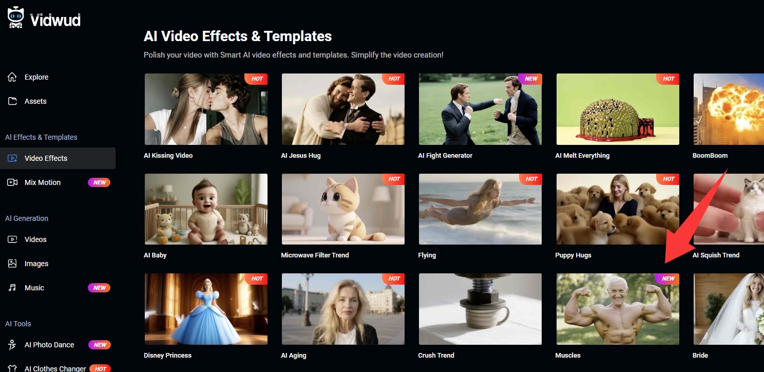 Vidwud Muscle Video Effect