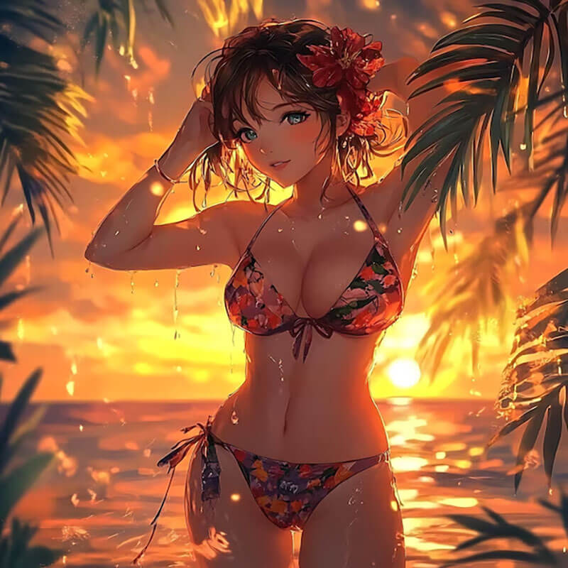 AI Bikini Dance Template Anime