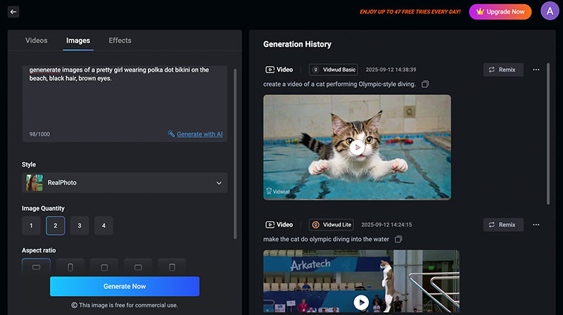 AI Bikini Dance Vidwud Input Prompt