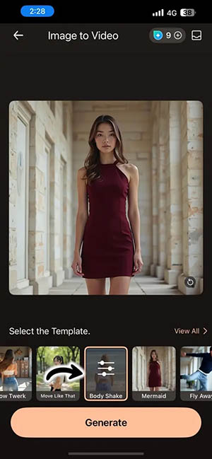 AI Body Shake PhotoDirector Video